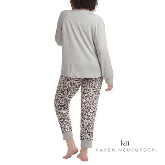 Karen Neuburger | Live Love Lounge 3-Piece Lounge Set | Gray Leopard | NWOT - Picture 4 of 6